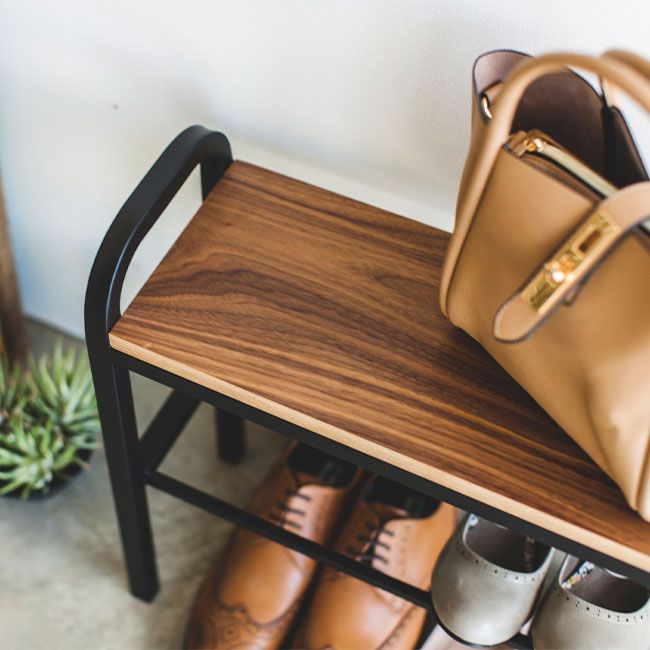 ブラック 326329 tower タワー 玄関ベンチ 幅48cm 収納棚付き 玄関 靴 収納 ベンチ コンパクト 腰掛け おしゃれ スチール 木製 室内 屋内 玄関収納 棚 荷物置き シューズラック 靴箱 靴棚 スツール チェア 立ち上がり 山崎実業 WWW_NOITHATQUANGTHANH_NET