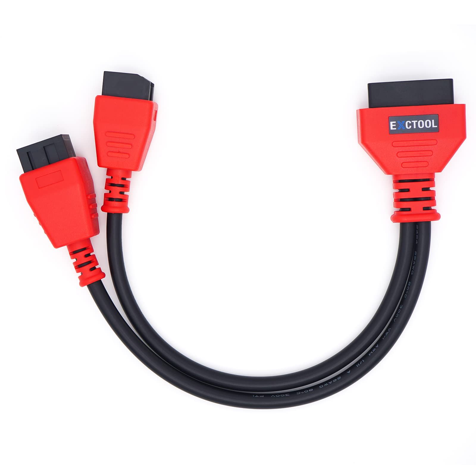 Exctool 12+8ピンコネクタ OBD2アダプター セキュリティバイパスケーブル SGW搭載 FCA車両用 診断/コーディング/プログラミング用 JScanアプリ対応 