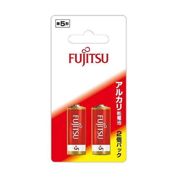 （まとめ）FDK 富士通 アルカリ乾電池 単5形LR1F（2B） 1パック（2本
