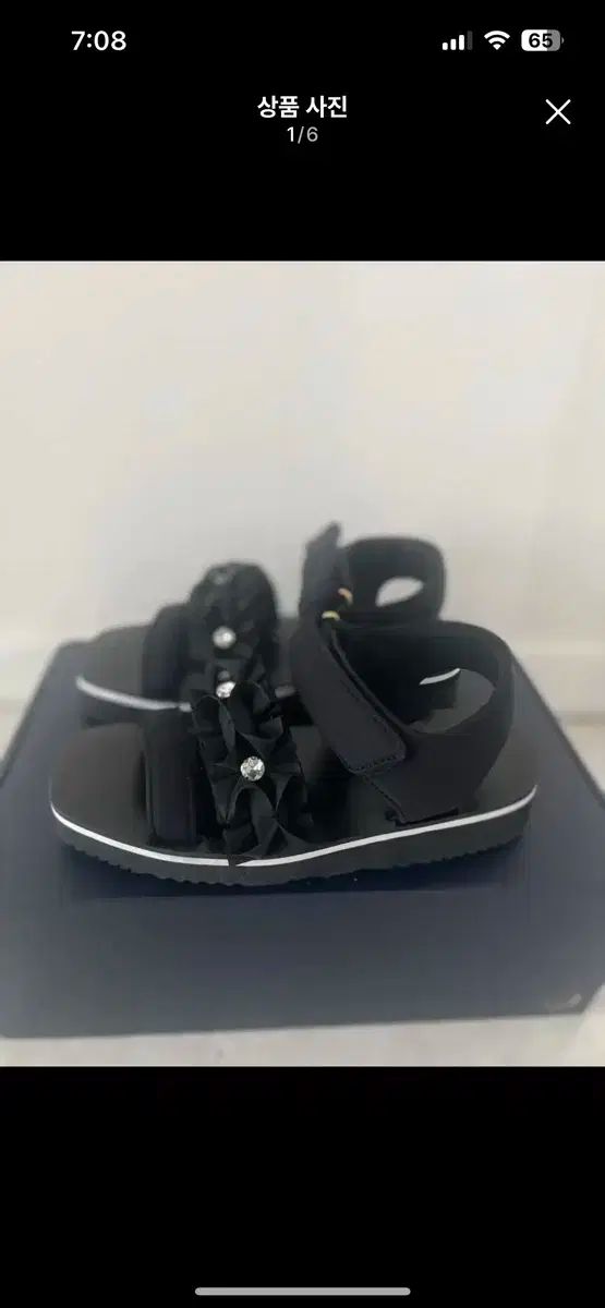 SUECOMMA BONNIE シューコンマボニー 黒 フリルの 厚底 サンダル
