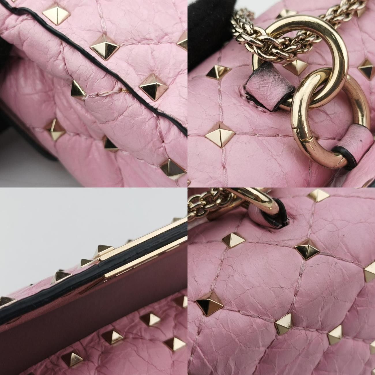 ヴァレンティノValentinoロックスタッズ スパイクピンクレザーBL