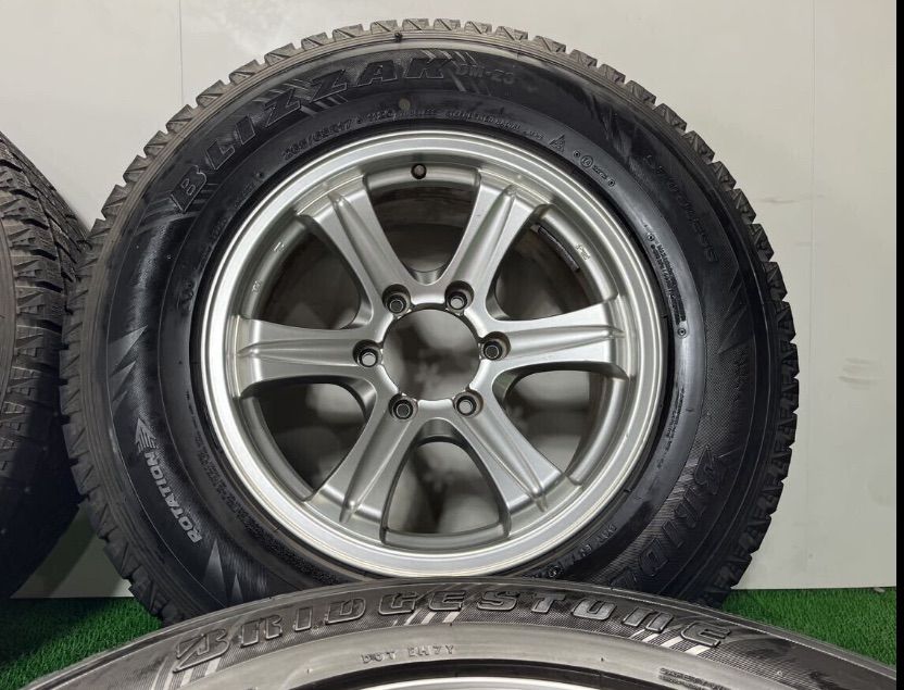 【管理番号 242-47】 Weds キーラー 17×7.5J +23 PCD 139.7-6H 265/65R17 BRIDGESTONE スタッドレス ランドクルーザー ハイラックス 等