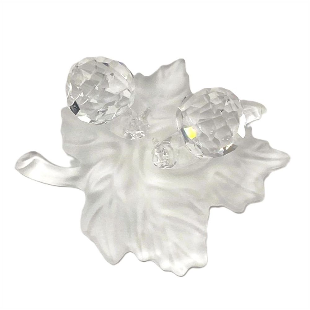 SWAROVSKI - スワロフスキー SWAROVSKI かたつむり オブジェ 置物 268196 クリア【中古】 スワロフスキー SWAROVSKI カタツムリと葉 オブジェ 置物 268196