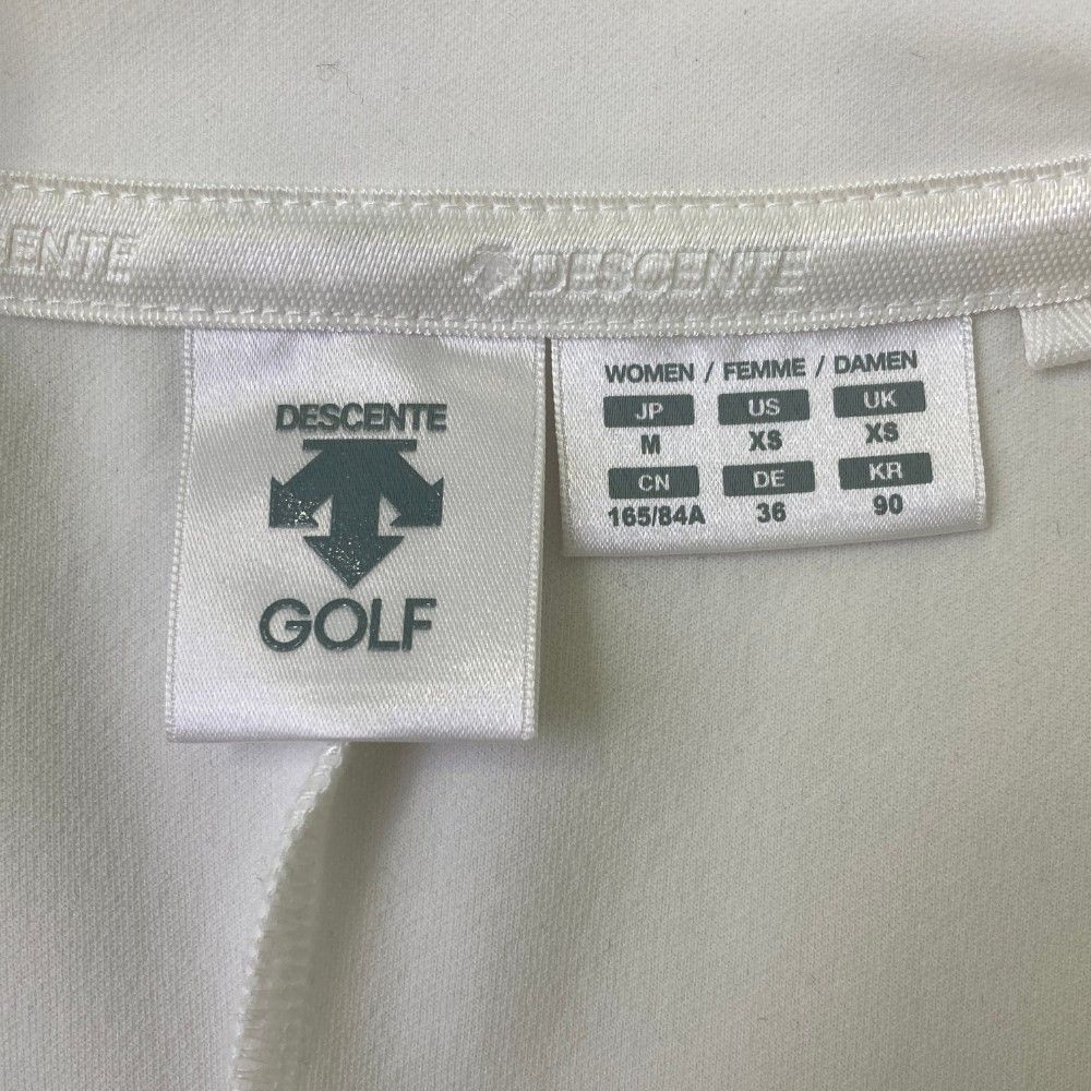 サイズ：M DESCENTE GOLF デサントゴルフ  ジップジャケット  ホワイト系 [240101430861] ゴルフウェア レディース ストスト デサントゴルフ DESCENTE ゴルフ ハイブリッドフルジップ