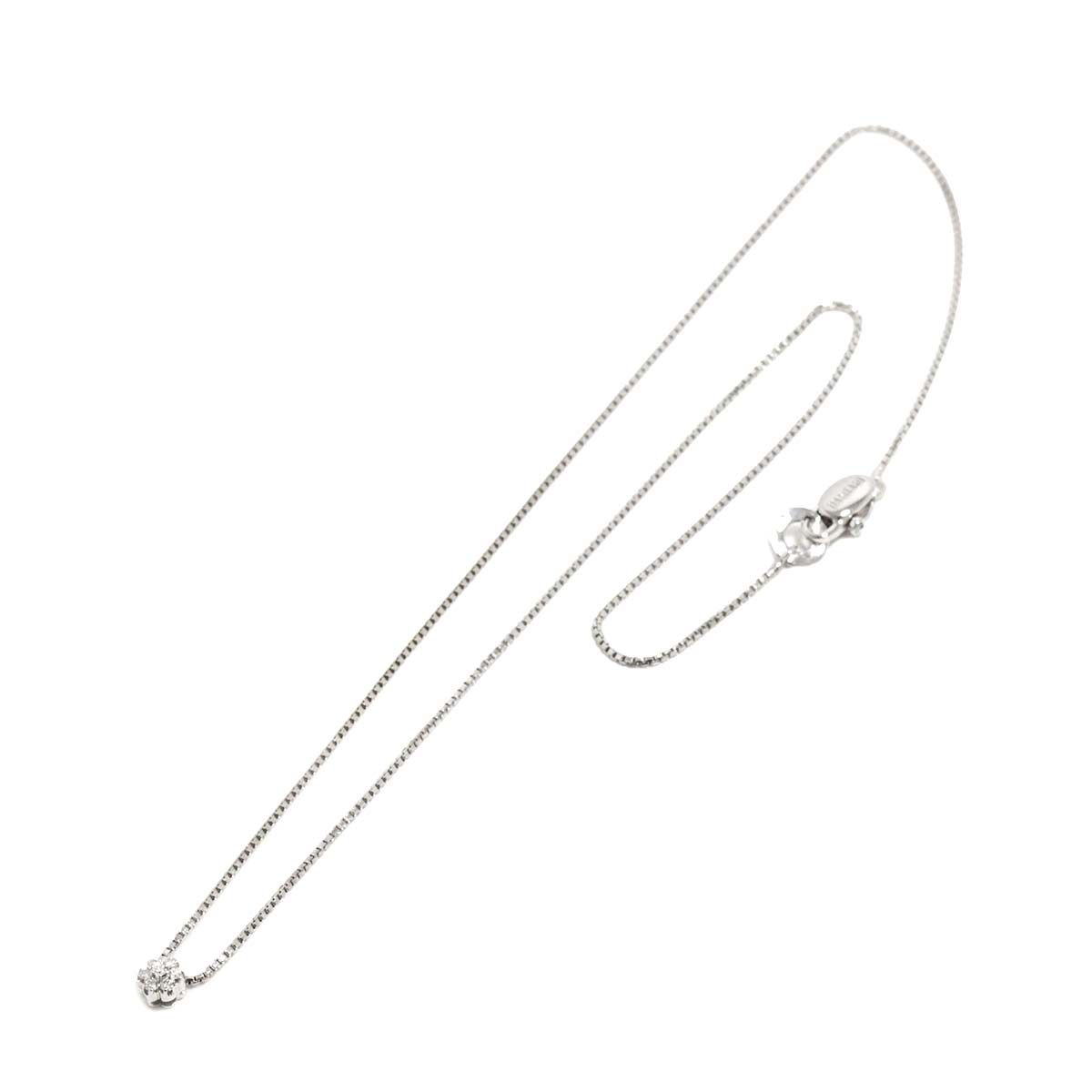 ダミアーニ DAMIANI ロゼット ダイヤ ネックレス 42cm K18 WG ホワイト  