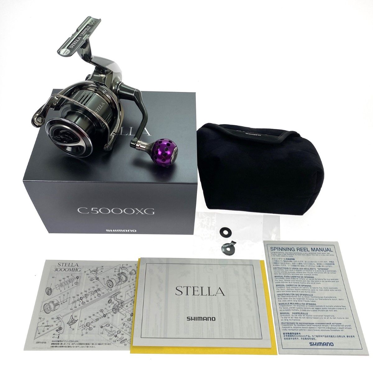 [未使用品] 22ステラ c5000xg ハンドル SHIMANO シマノ 22 ステラ C5000XG 043979 青シール有 ハンドルノブ