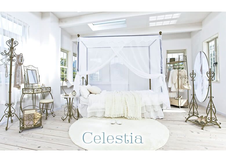 ベッド Celestia（セレスティア）シングル ホワイト BSK-906S_WH
