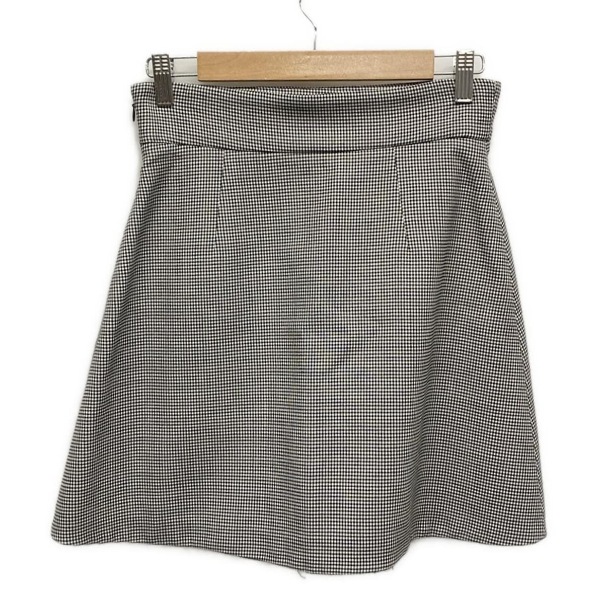miumiu ミュウミュウ ミニスカート サイズ40 M レディース - 白×黒 千鳥格子柄