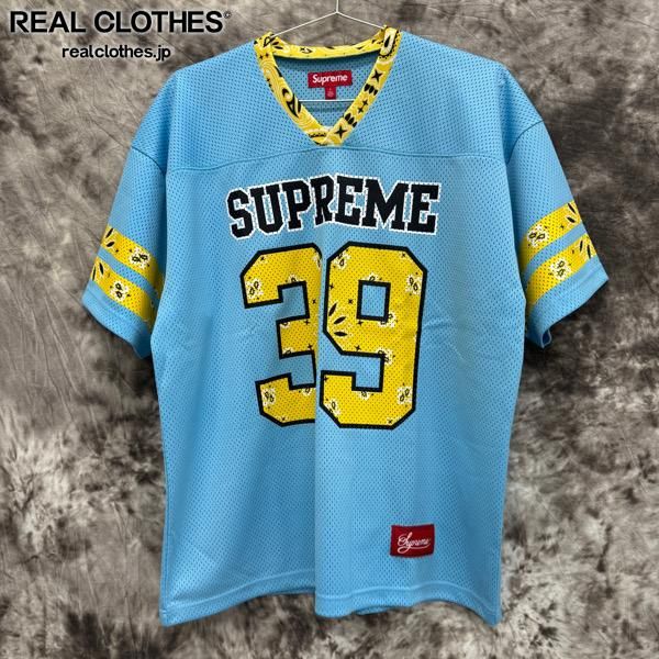 【Supreme】限定 39 Football Jersey バンダナデザイン 全3色 Buy Supreme Bandana Football Jersey 'Blue' - SS25KN94 BLUE