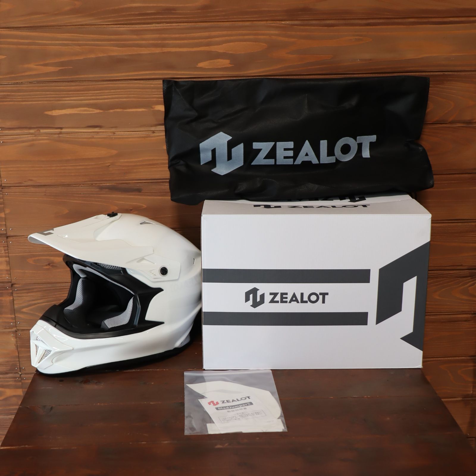 ZEALOT マッドジャンパー2 SOLID WHITE Sサイズ MJ0017 オフロード 