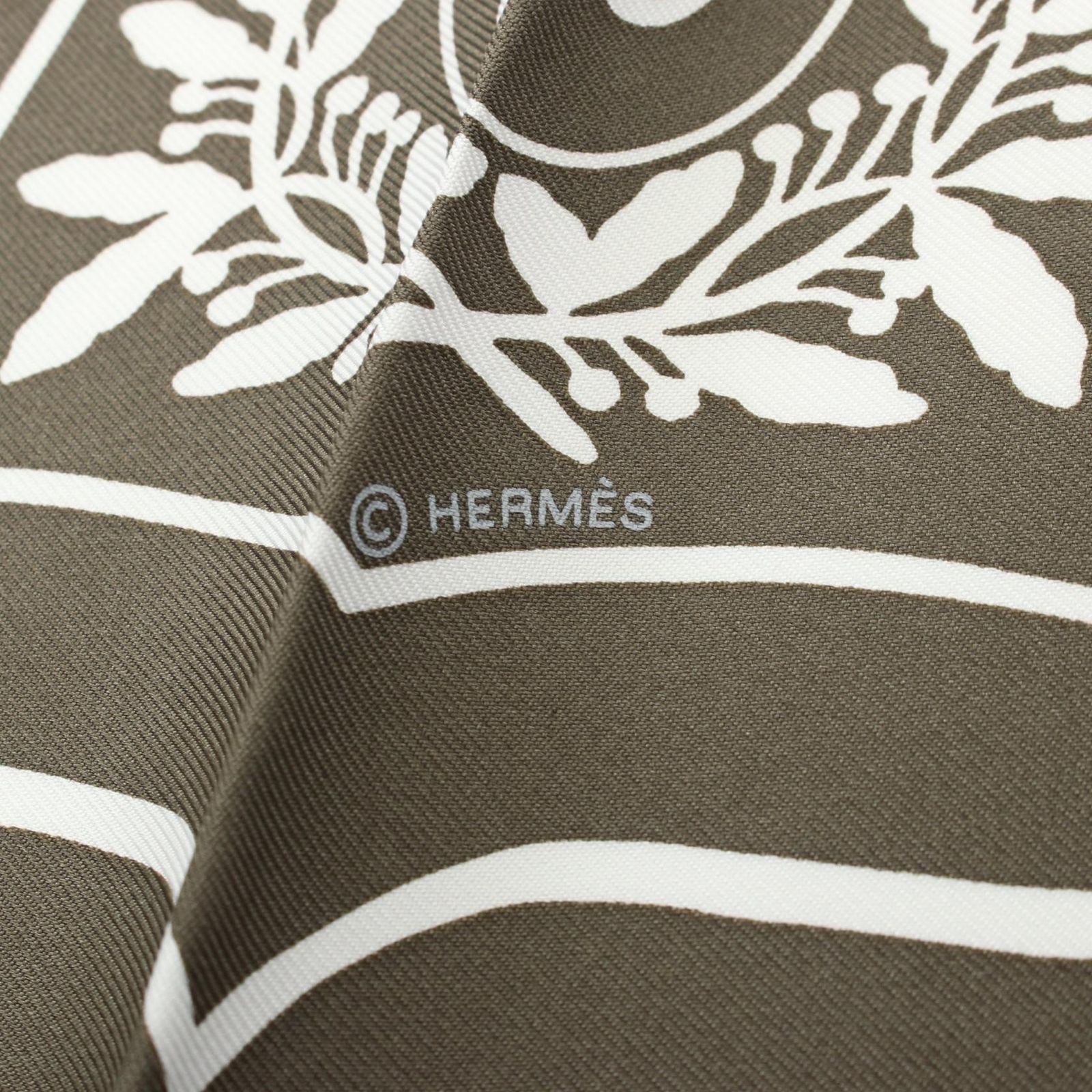 エルメス HERMES スカーフ カレH80 サーベル飾袋 フリンジ シルク カレ