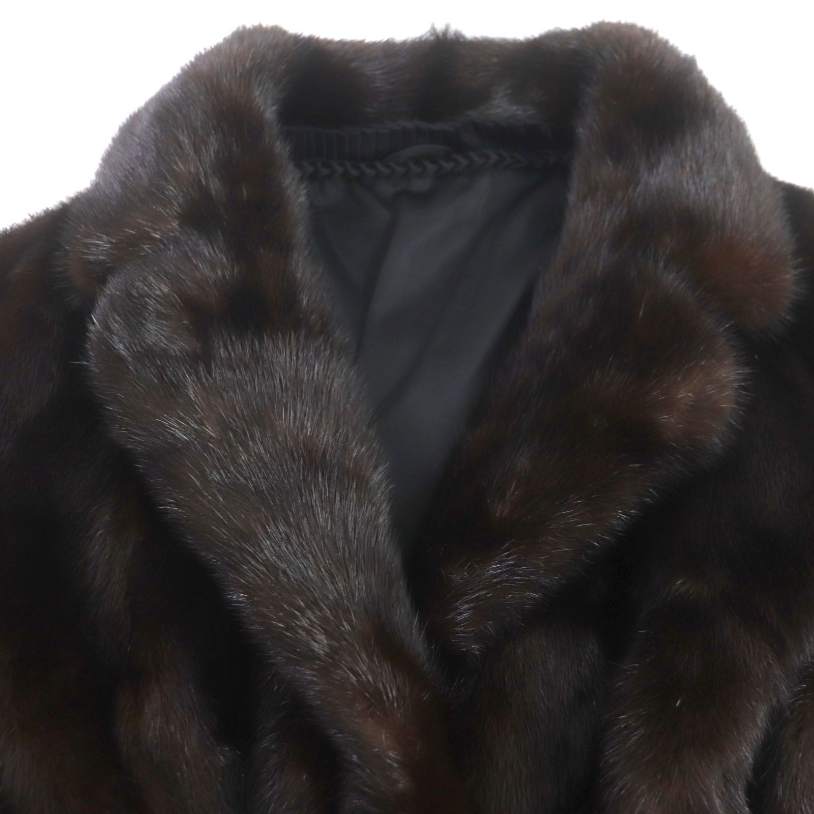 美品▽SAGA MINK サガミンク ミンク MINK 裏地花柄刺繍 本毛皮コート