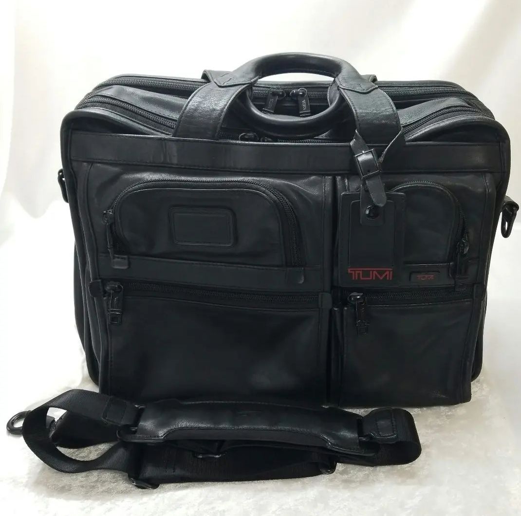 良品】TUMI トゥミ 96141DH ビジネスバッグ レザー ブラック - メルカリ