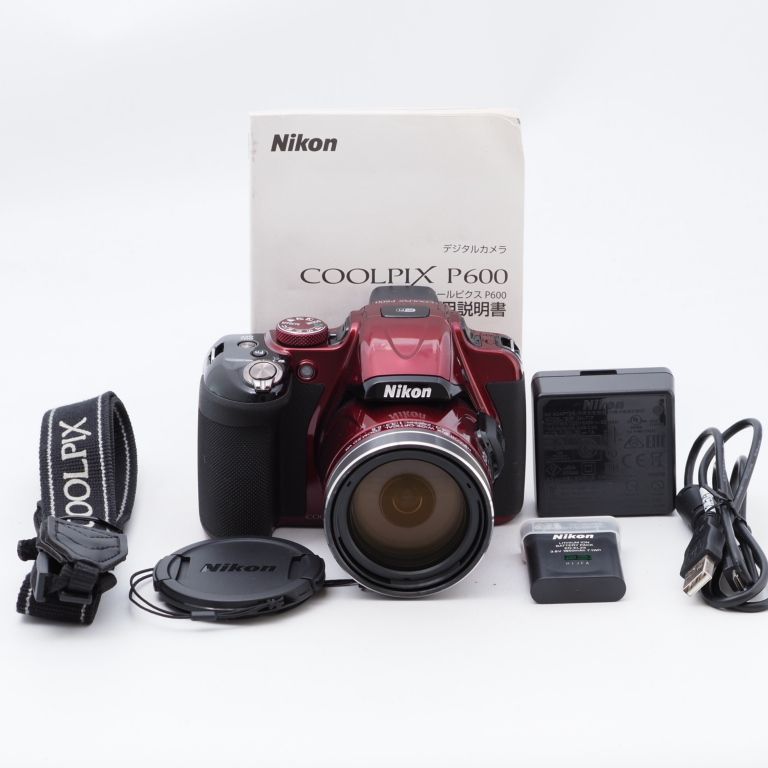 Nikon ニコン デジタルカメラ P600 光学60倍 1600万画素 レッド P600RD