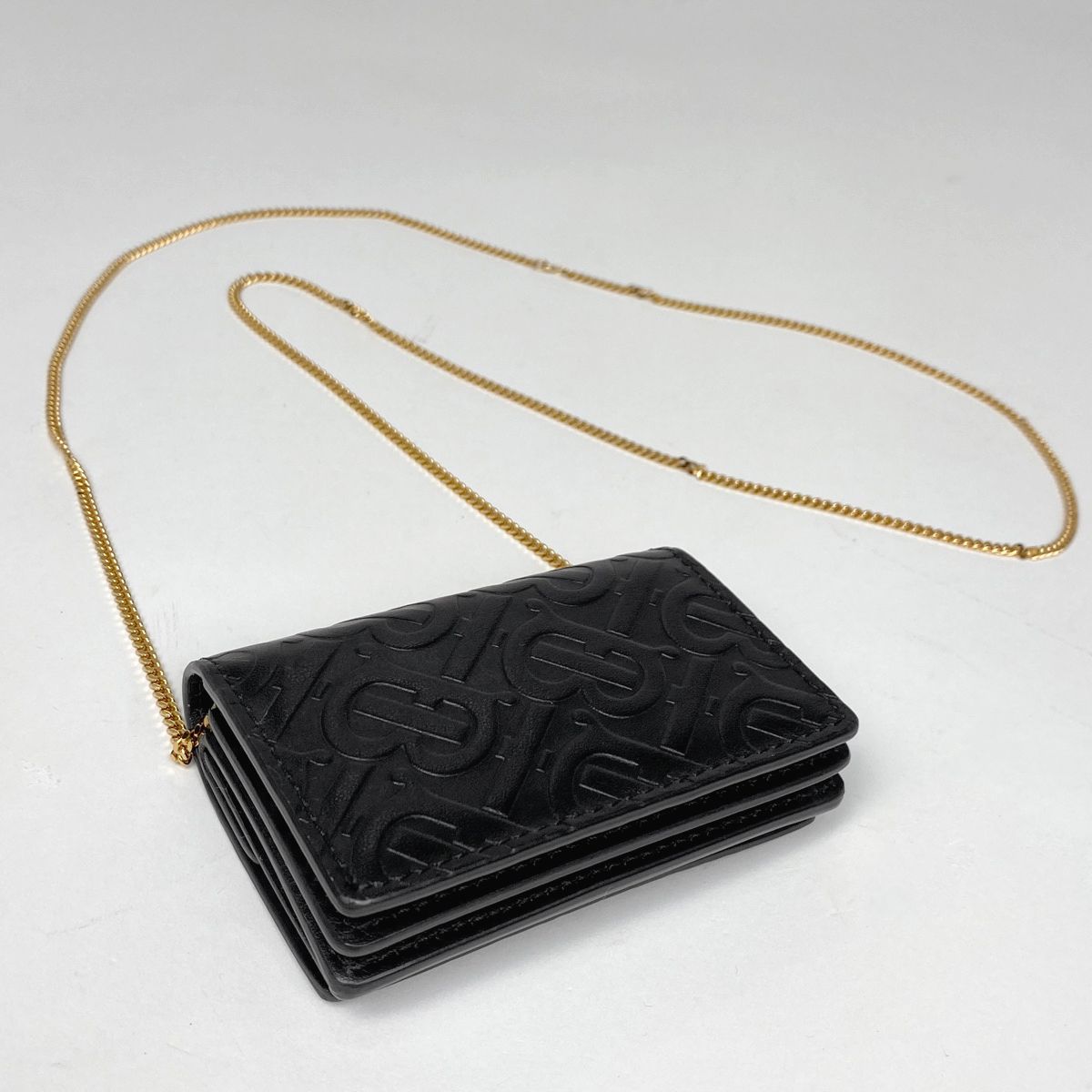 バーバリー BURBERRY ロゴ チェーン コインケース カードケース コイン  