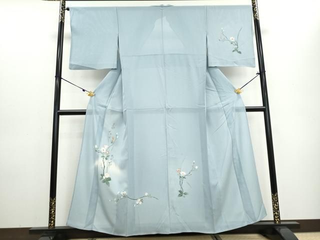 平和屋着物▽訪問着 単衣 渡り橋風景花文 暈し染め