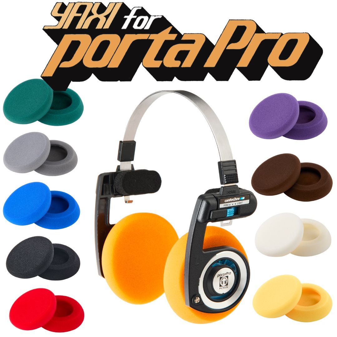 送料無料。 KOSS PORTAPROヘッドホン シルバー YAXI イヤーパッド 選べる5 新作激安通販中!