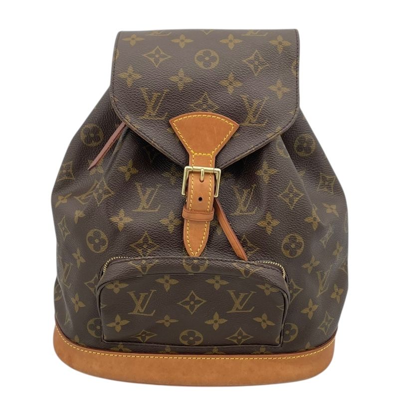 ルイ ヴィトン LOUIS VUITTON モンスリMM M51136 ブラウン モノグラム キャンバス レディース リュック デイパック