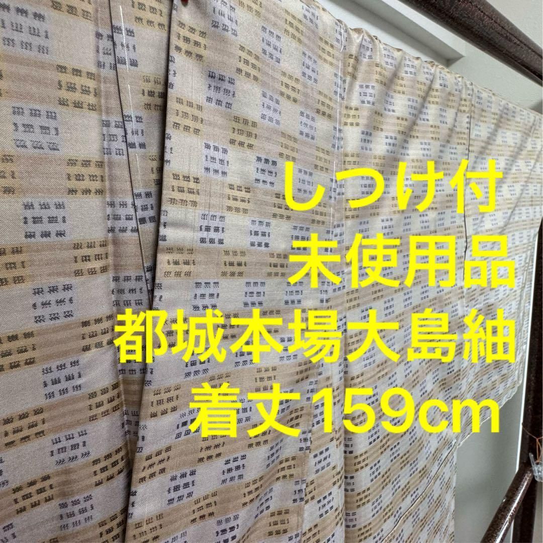 しつけ付 都城 東郷織物謹製 本場大島紬 手織絣 草木染 正絹
