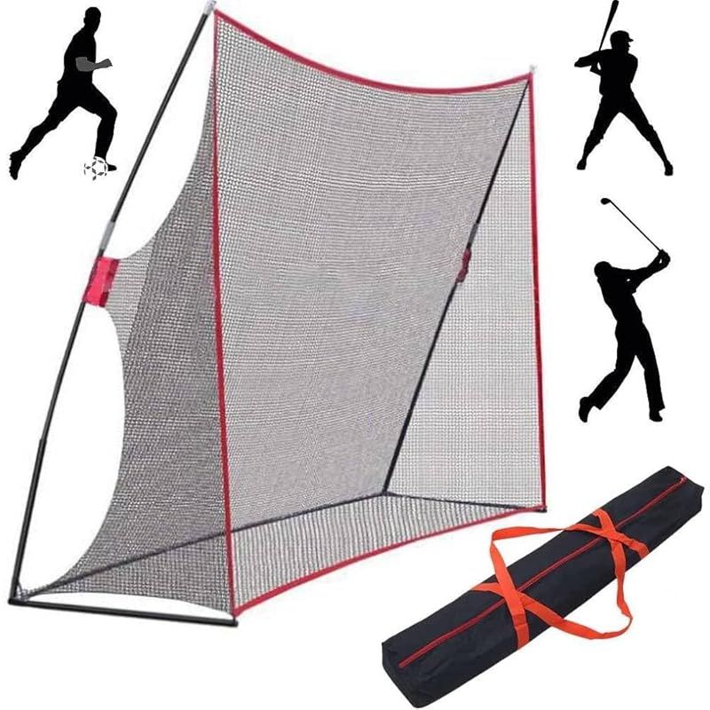 iimono117 ゴルフネット 大型 高さ2.3m×幅3.3m 組み立て式 簡単設置 収納袋付き ゴルフ練習 器具 ゴルフ バッティング 野球 サッカー 多機能 練習用具 公園 広場 1