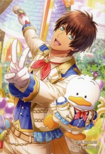 愛島セシル 缶バッジ 05 中古】バッジ・ピンズ あひるのペックル＆愛島セシル 「サンリオ