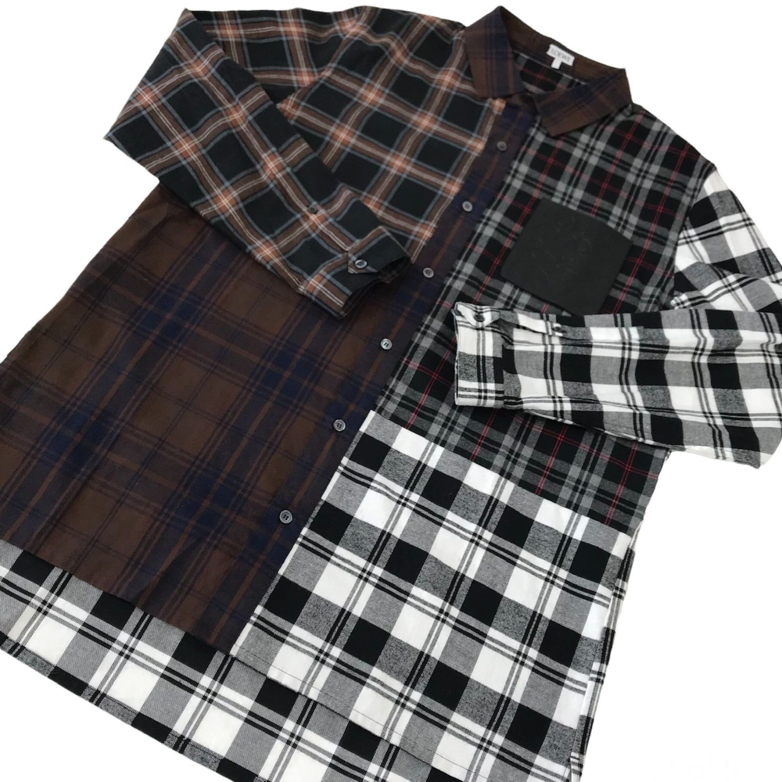 θ LOEWE オーバーサイズパッチワークシャツ サイズ40 - メルカリ