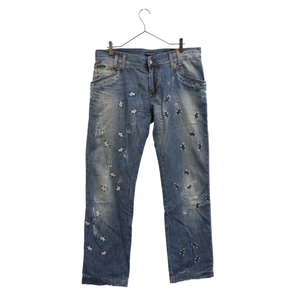 DOLCE & GABBANA (ドルチェアンドガッバーナ) フラワー 刺繍  