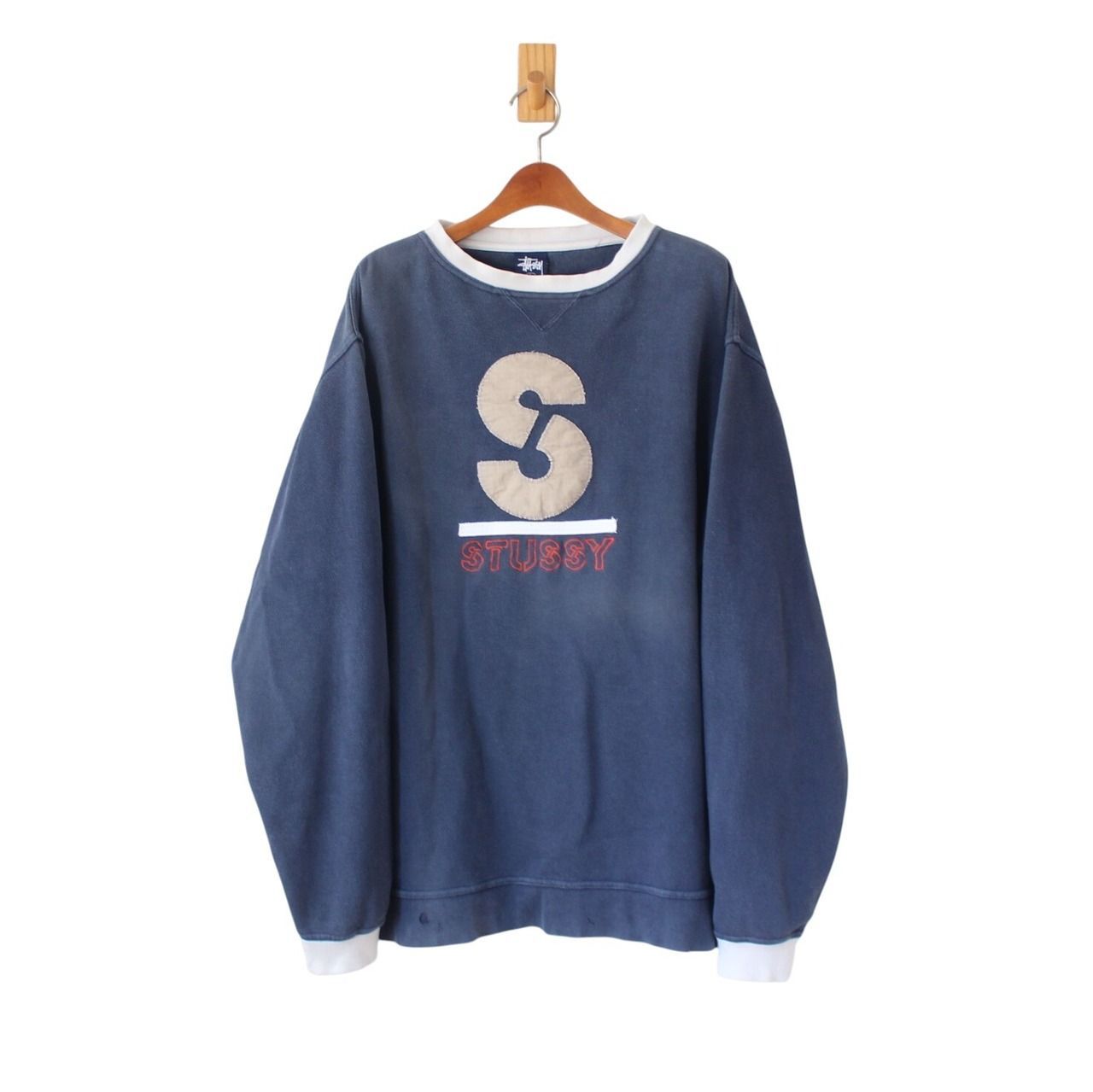 stussy ステューシー 90-00s スウェット 紺タグ 中国製 ネイビー L （w