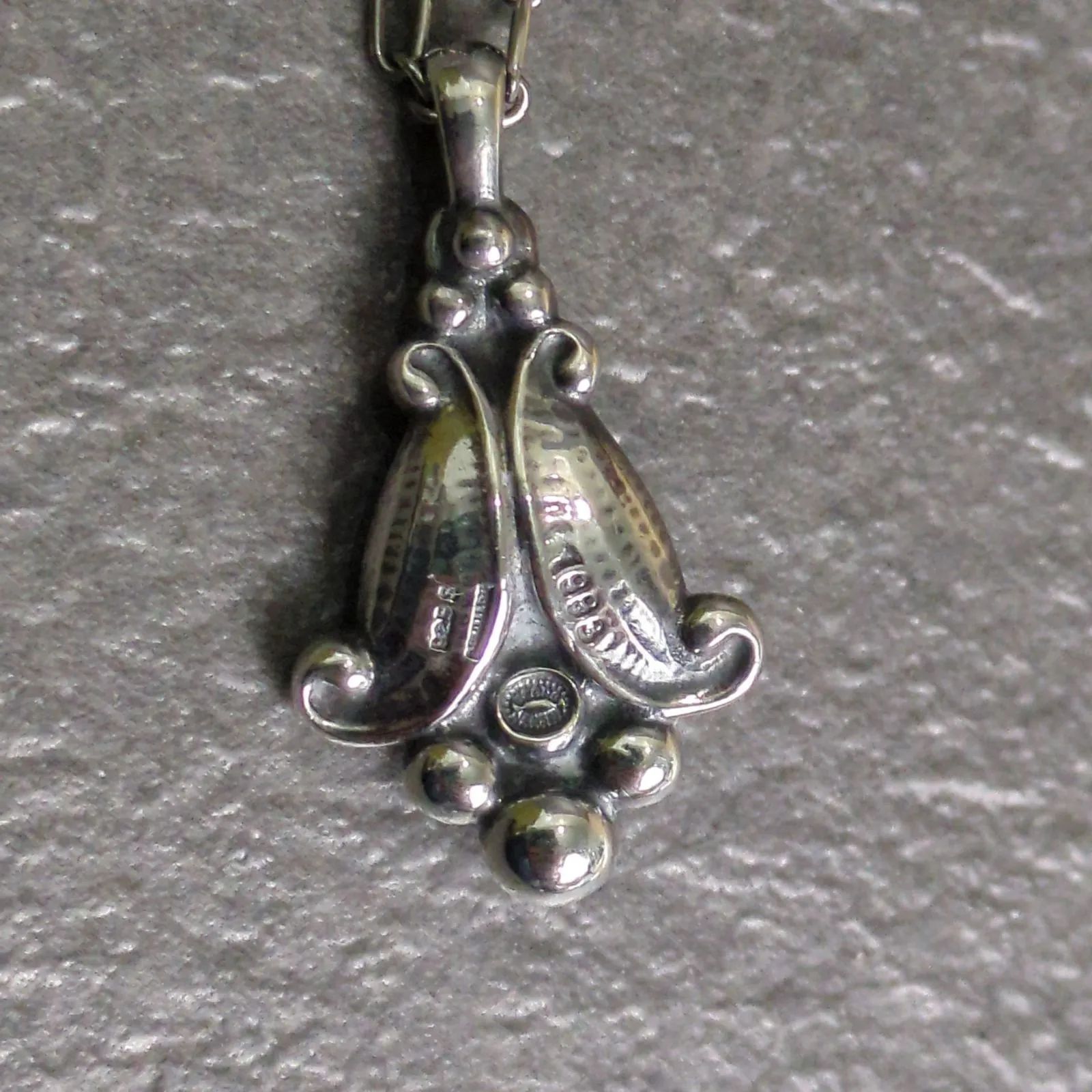 ジョージジェンセン ネックレス ペンダント ヘッド　アメジスト ジョージジェンセンアメジストネックレス銀製品銀製