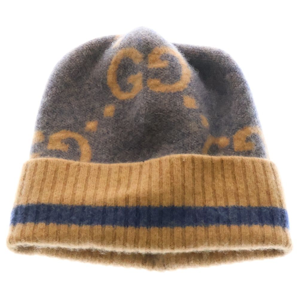 GUCCI (グッチ) GG Knit Cashmere Hat 総柄カシミヤニット