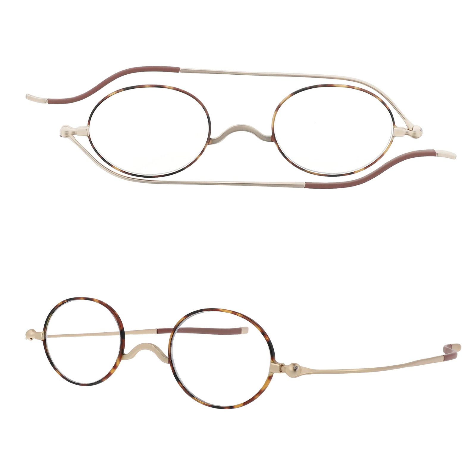 [SHIORI] 老眼鏡 薄型リーディンググラス オーバル ブルーライトカット UVカット 鯖江メーカー企画 ブラウンデミ レディース メンズ おしゃれ SI-09-3 +2.00 [ブラウンデミ] [+2.00]