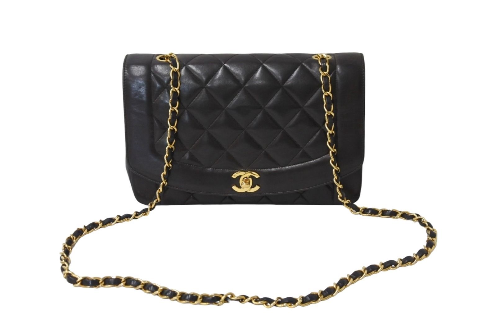 CHANEL シャネル ダイアナ25 マトラッセチェーンショルダーバッグ ココ