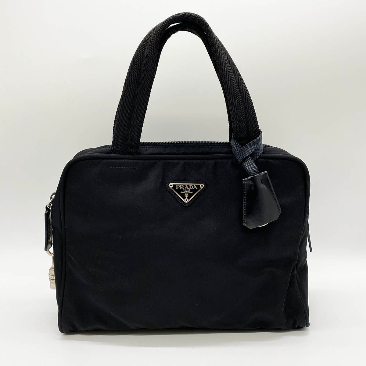 美品】PRADA プラダ トートバッグ ハンドバッグ ミニバッグ ブラック 
