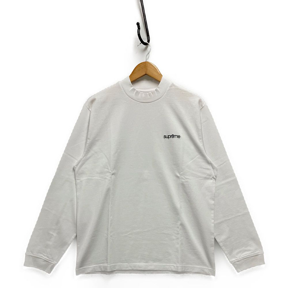 日替わりスペシャル 【buddix】Logo Mock Neck Tee LS White／Lサイズ