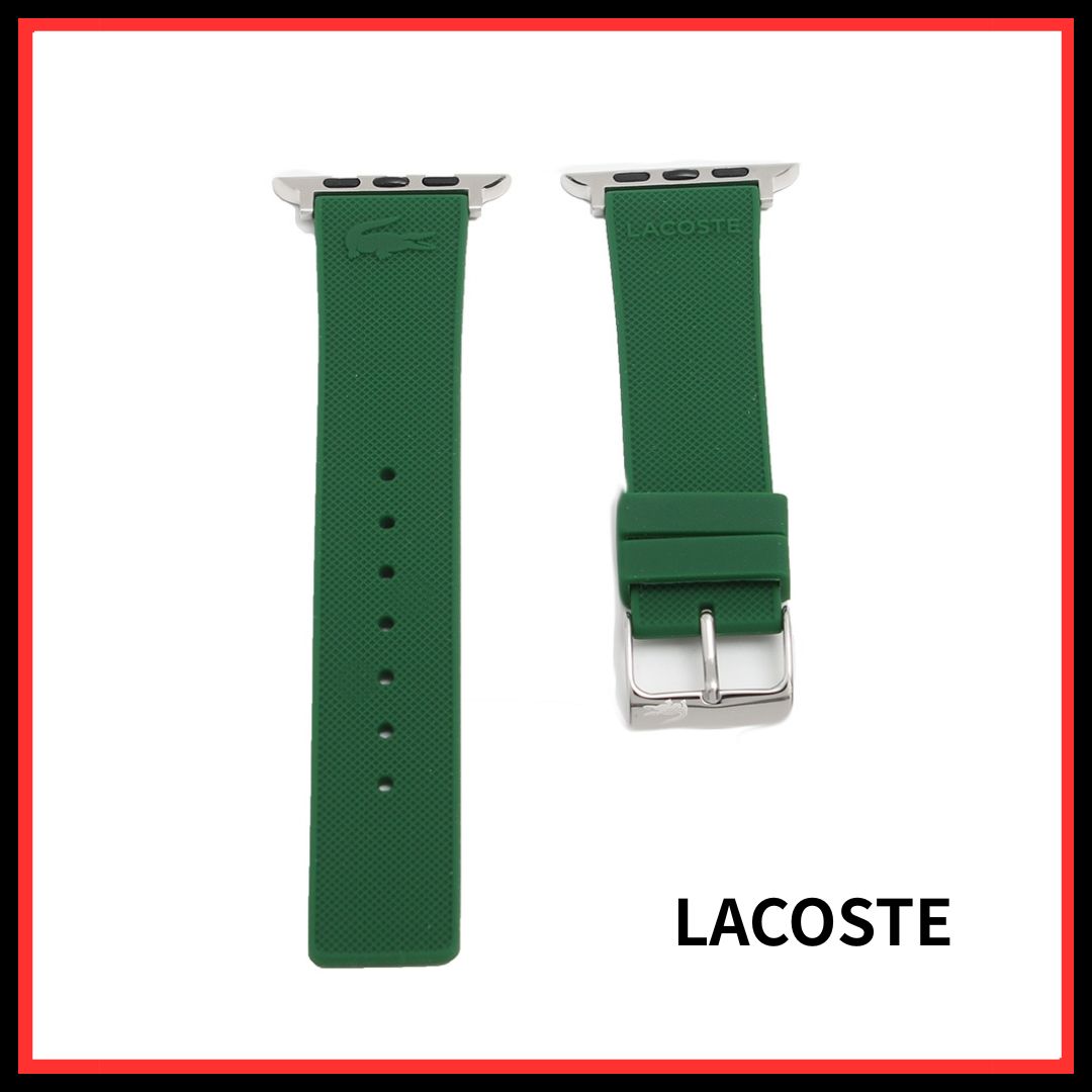 入荷 ラコステ LACOSTE アップルウォッチ バンド 交換ベルト 42mm 44mm 45mm 2050011 メンズ グリーン