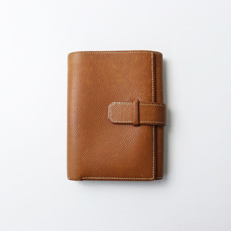 HERMES エルメス ジュラ 三つ折り 財布 ヴォーエプソン ブラウン　メンズ エルメス HERMES ジュラ 三つ折り財布 ウォレット コンパクト