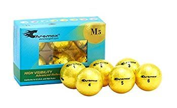Chromax Metallic M5 色付きゴルフボール 6個パック イエロー