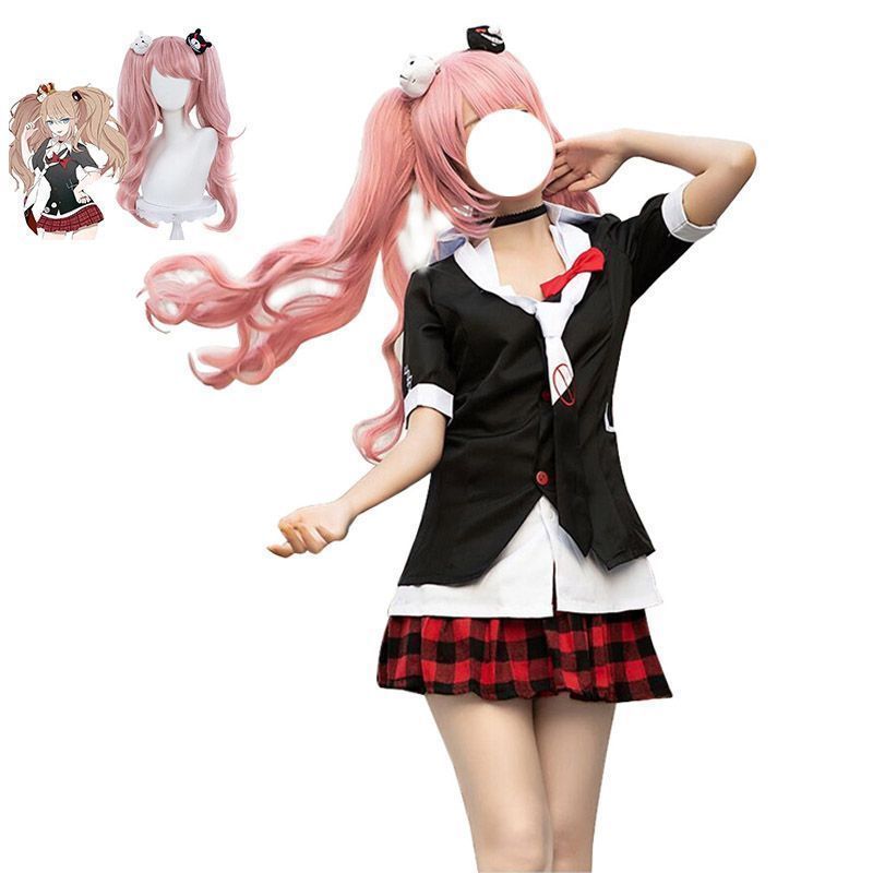 江ノ島盾子 コスプレ ダンガンロンパ コスチューム 希望の学?と?望の高校生 コスプレ衣装 可愛い ダンガンロンパ コスプレ 学生服 可愛い お嬢さま ワンピース ウィッグ付き