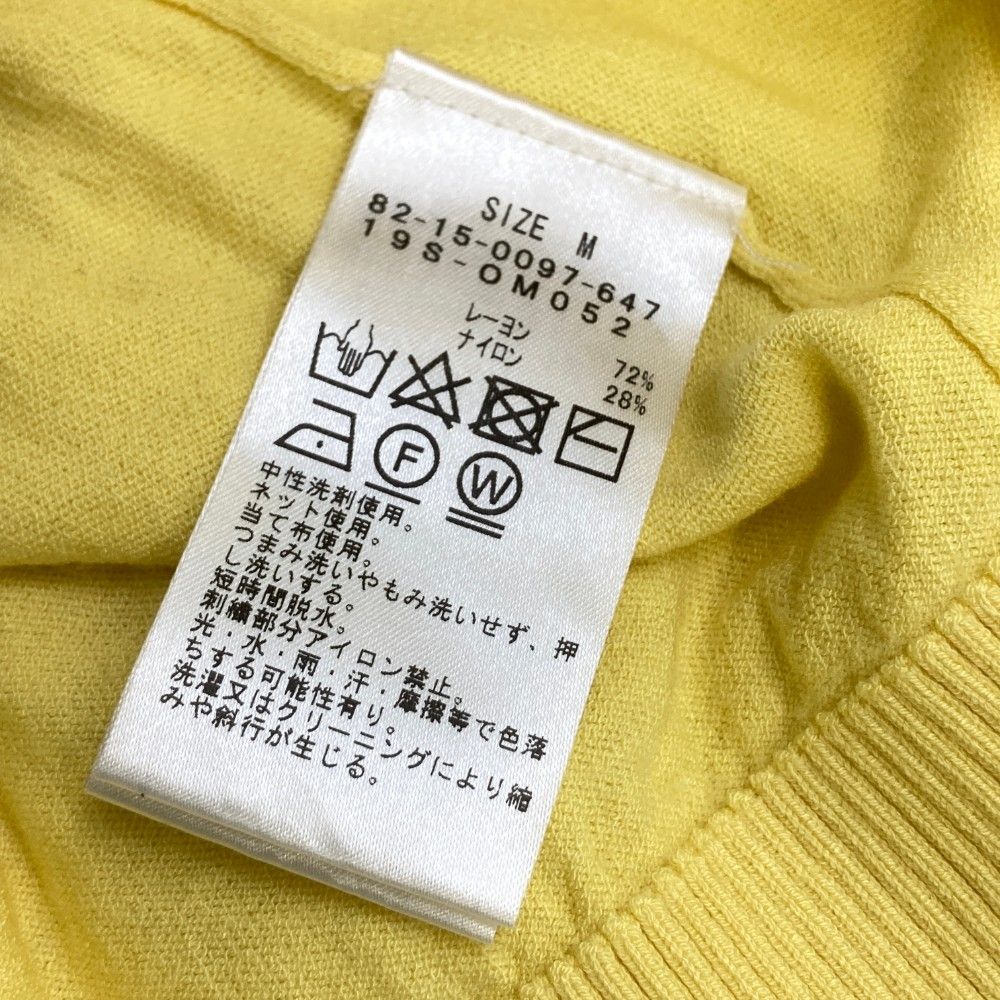 未使用BEAMS GOLF カシミヤイエロー セーター Mサイズ サイズ：M BEAMS GOLF ビームスゴルフ ニットセーター イエロー系