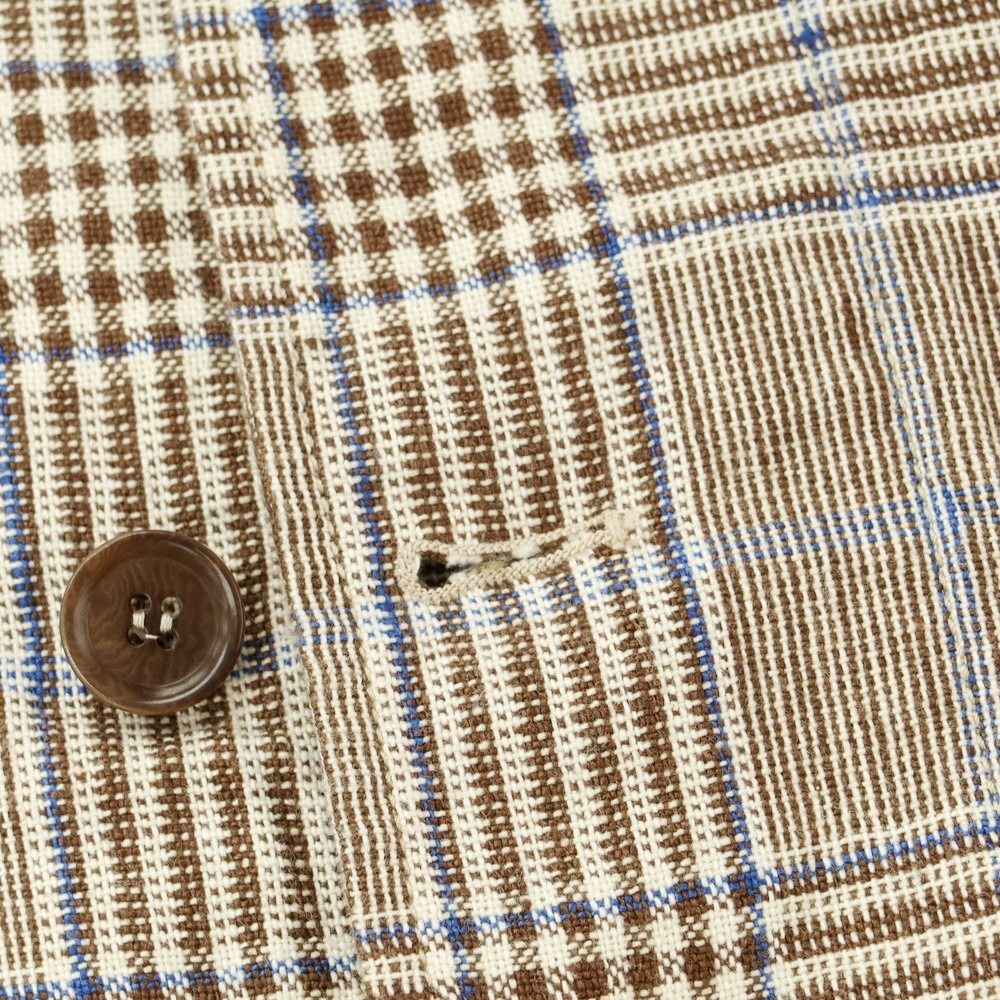 新品】アスペジ ASPESI リネンコットン チェック カジュアルジャケット  