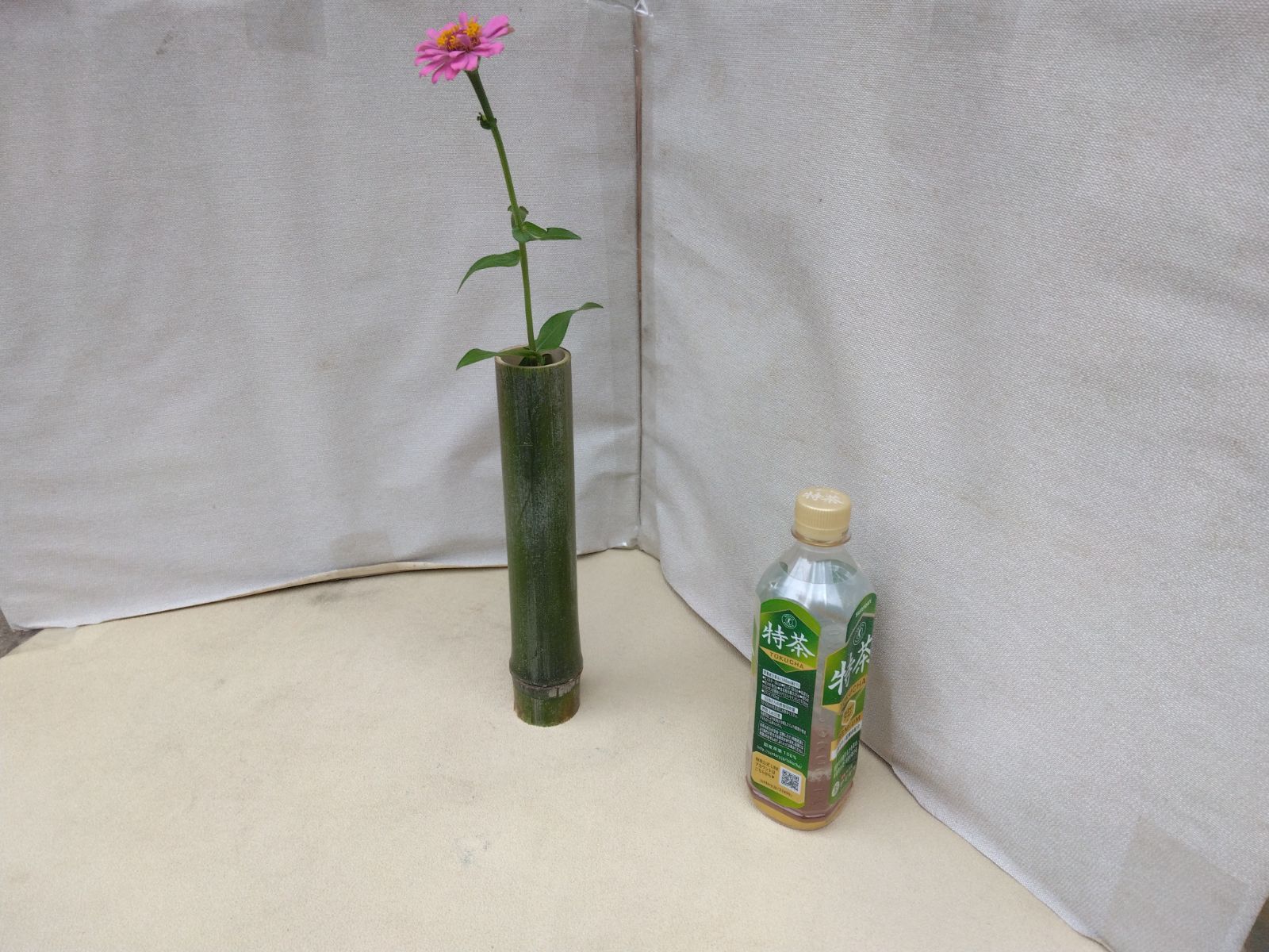 天然・青竹 直径4cm～6 長さ・1.1m 6本 花瓶 竹煤 青竹 茶道具