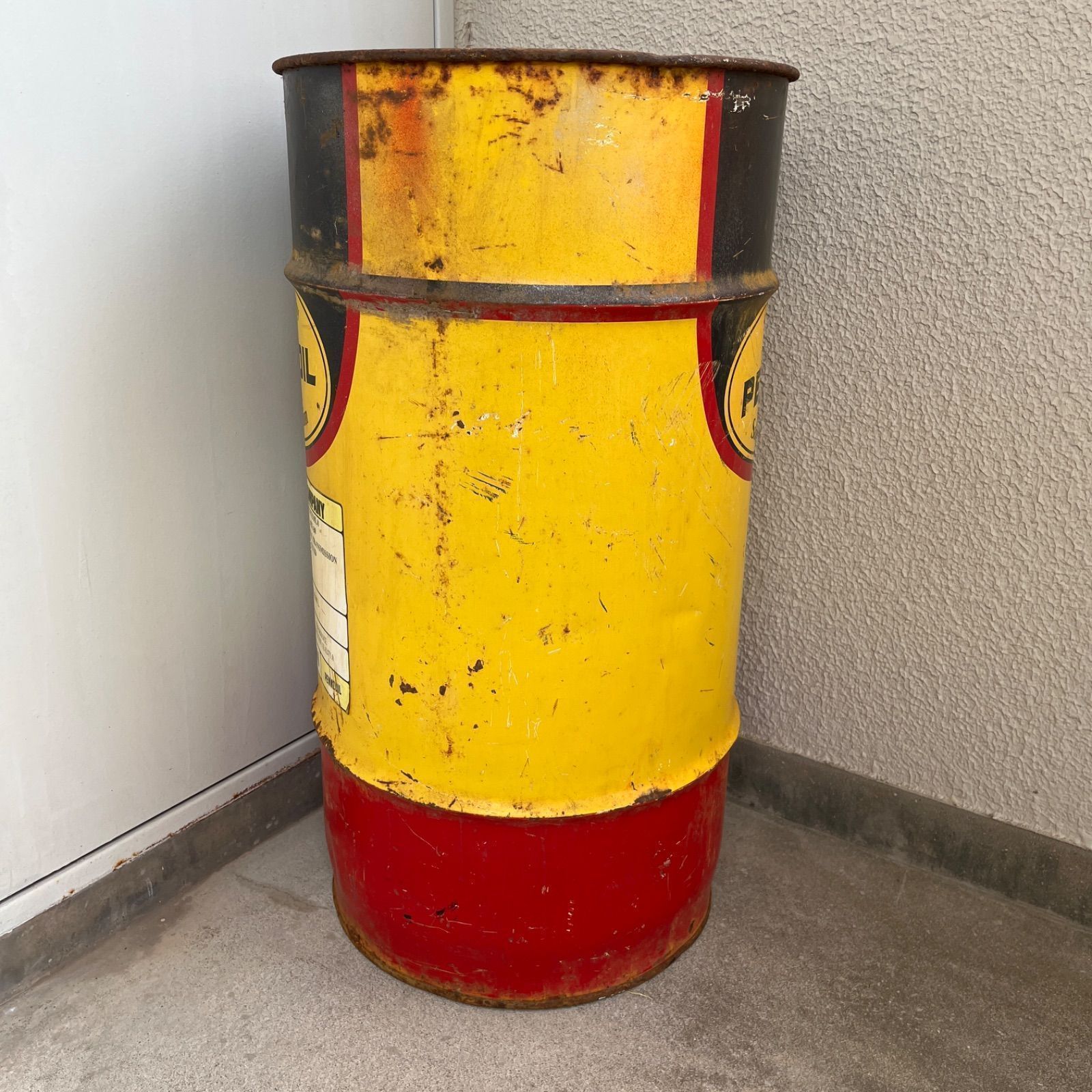 ビンテージ PENNZ OIL オイルドラム缶 61L ビンテージ PENNZ OIL オイルドラム缶 61L