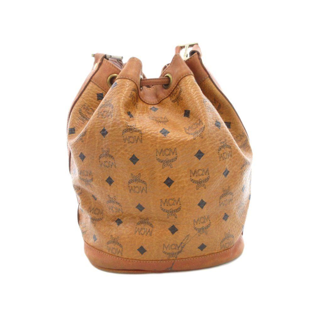 エムシーエム MCM ショルダーバッグ 巾着型 ヴィセトス 総柄 茶 UO GY01