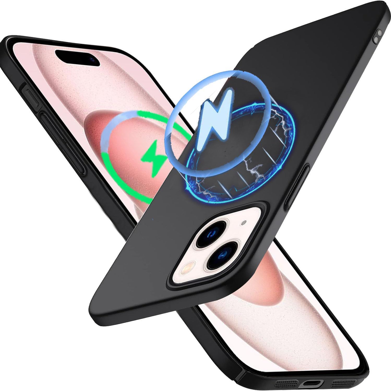 用 用 ケース ケース PCマット質感 超軽量 15 黄変防止 iPhone 指紋防 マグネット搭載 擦り傷防止 手触り良い 薄型 全面保護 対応 超耐磨 Magsafe 耐衝撃カストラップホール付きアイフォン 15用 iPho