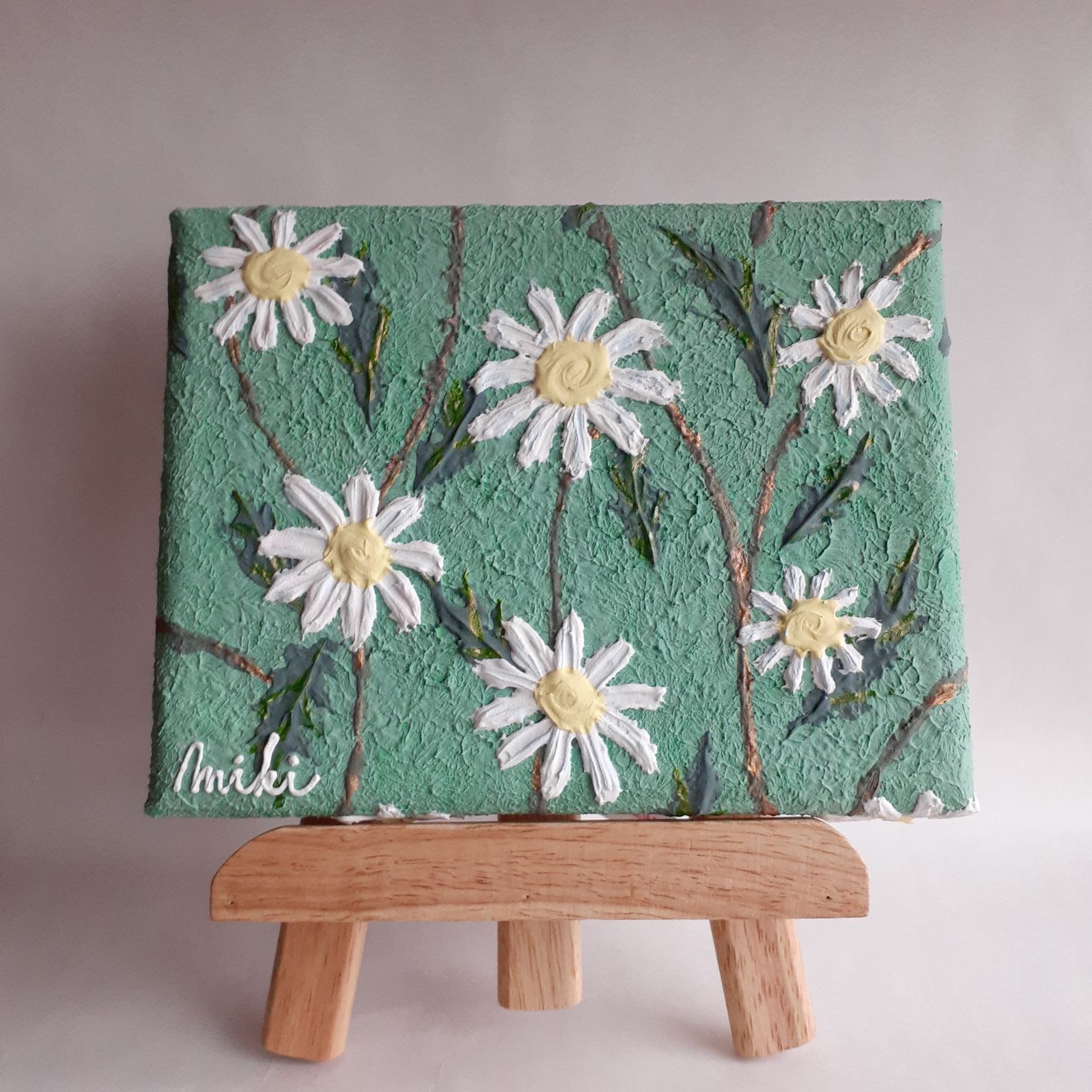 絵画 アクリル画 原画 薔薇 バラ 花 植物 静物画 テクスチャー