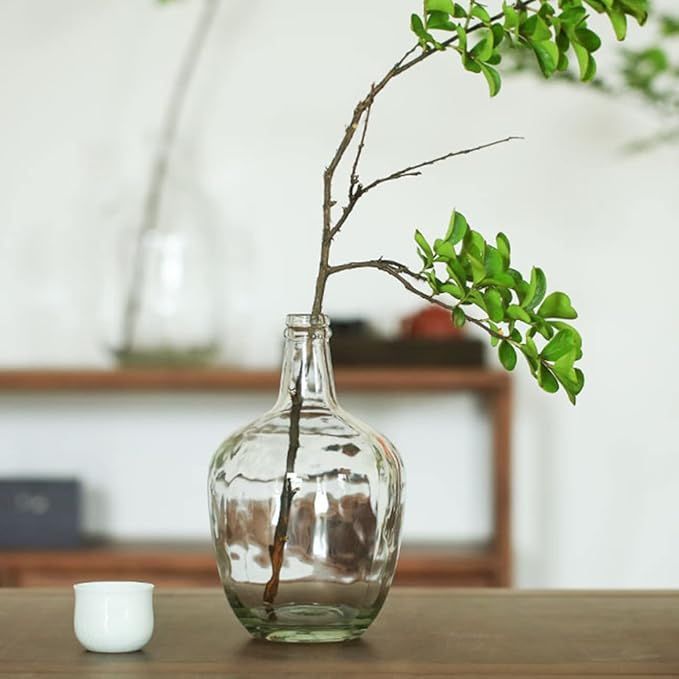 有田焼 9代文右衛門 青と白の花柄 球形花瓶 有田焼 十