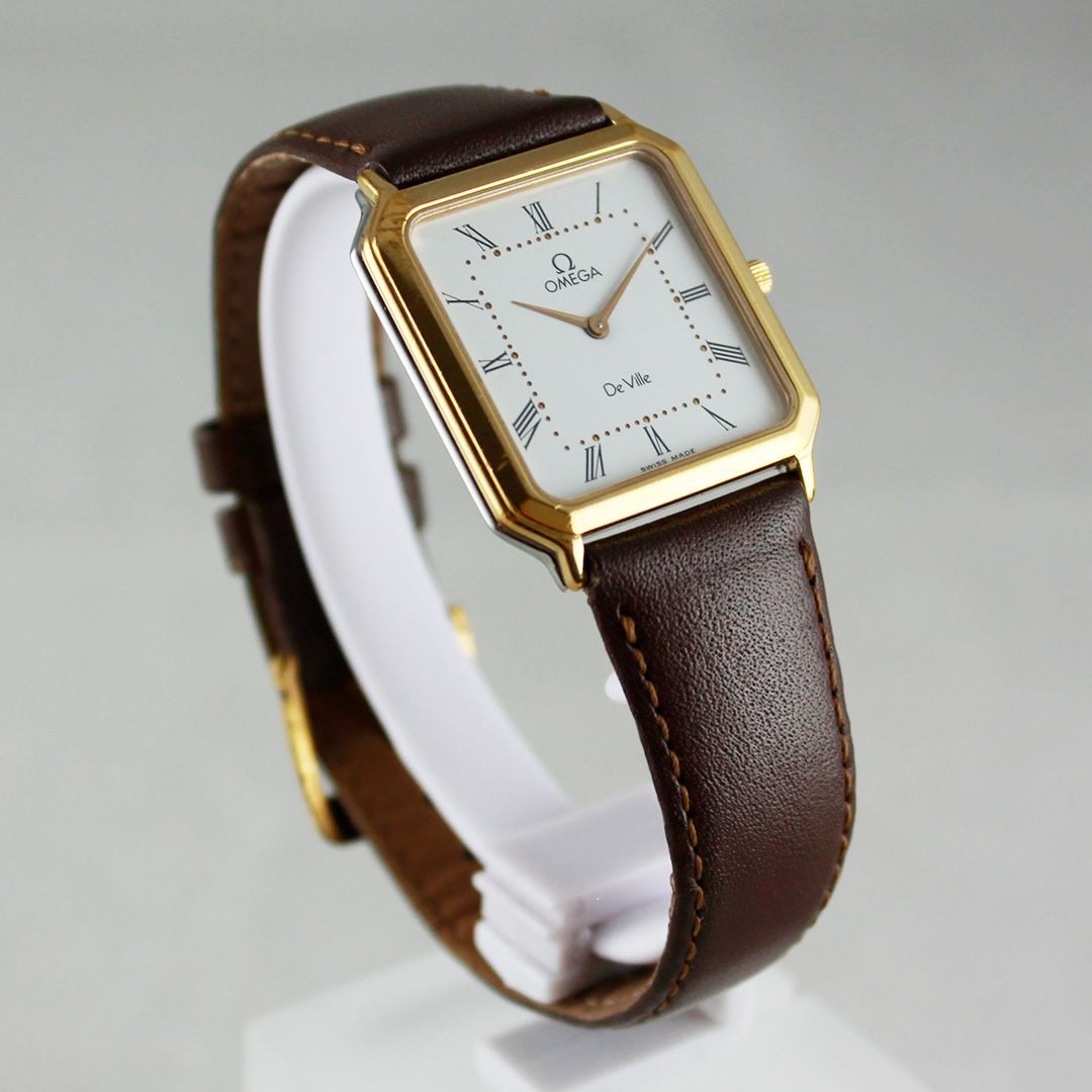 美品。OMEGA メンズ デ・ヴィル 手巻き 腕時計 ホワイトローマン文字盤