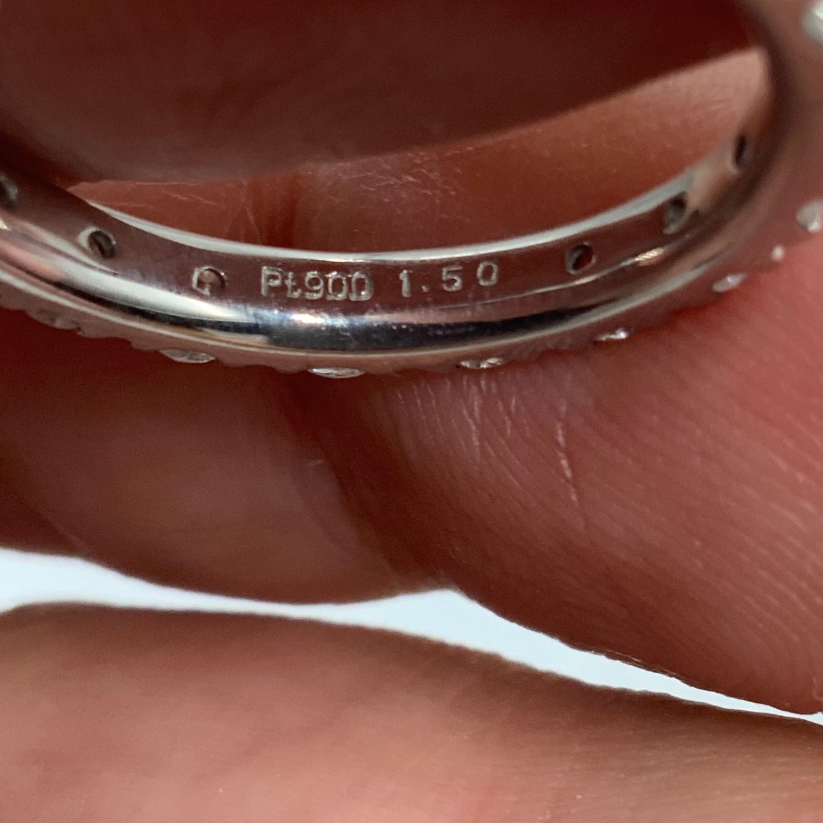 Pt900 エタニティリング フルエタ二ティリング 4g 1.5ct 約13号 - メルカリ