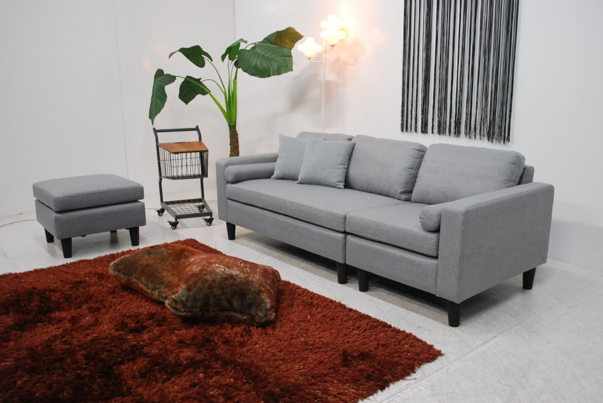 アウトレット 現品限り 一部 カウチソファーセット グレイ 置き方自由自在 ラグジュアリーモダン 191122-s-1839カウチ３点 NEXPOTALLINN_EU