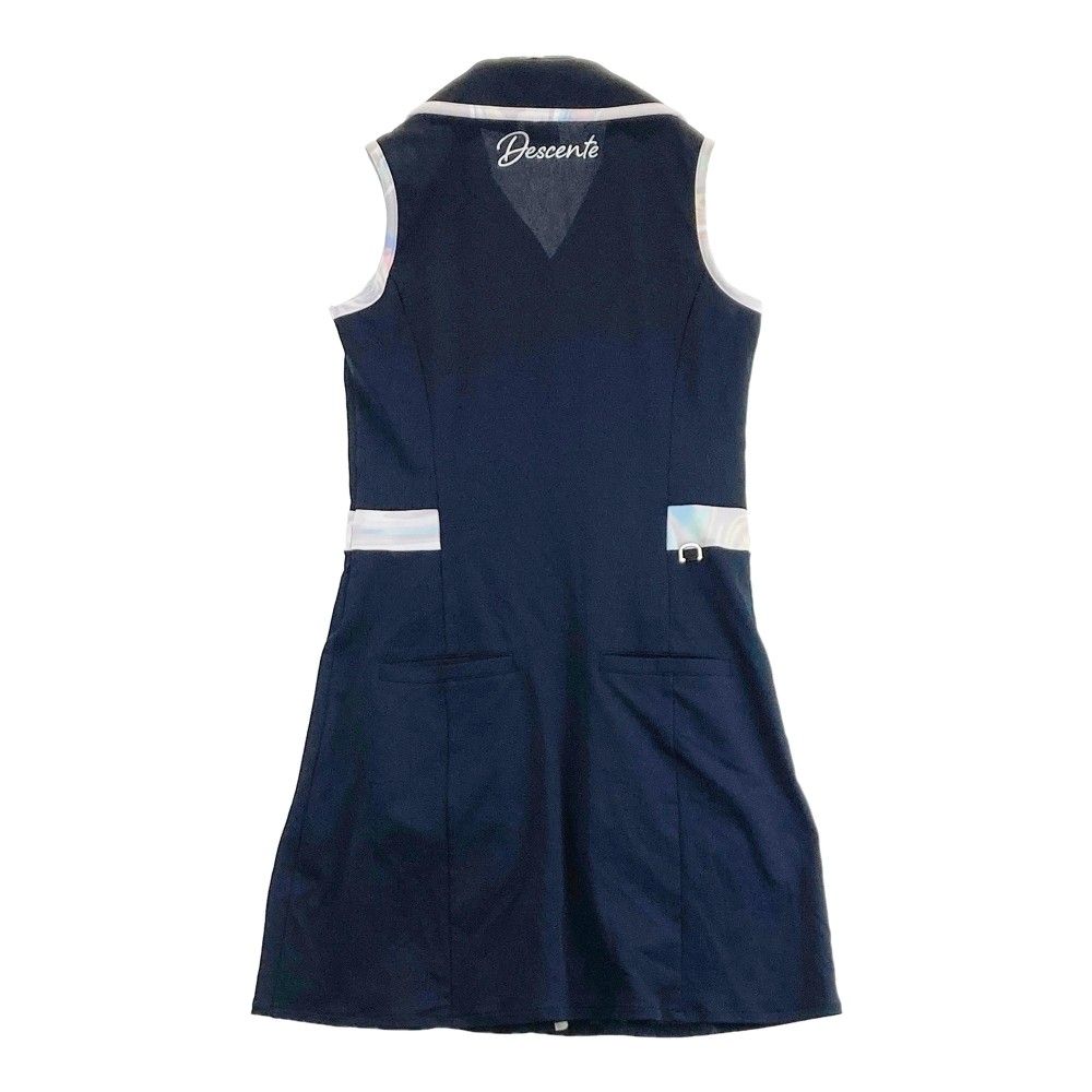 【美品】デサントゴルフ　ノースリーブ　ポロワンピース　ゴルフウェア　フレア サイズ：S DESCENTE GOLF デサントゴルフ ノースリーブ ポロ